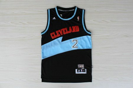 Maillot De Basket Cleveland Cavaliers Kyrie Irving 2 Tissus Sportif Fans Edition Antique Noir Bleu